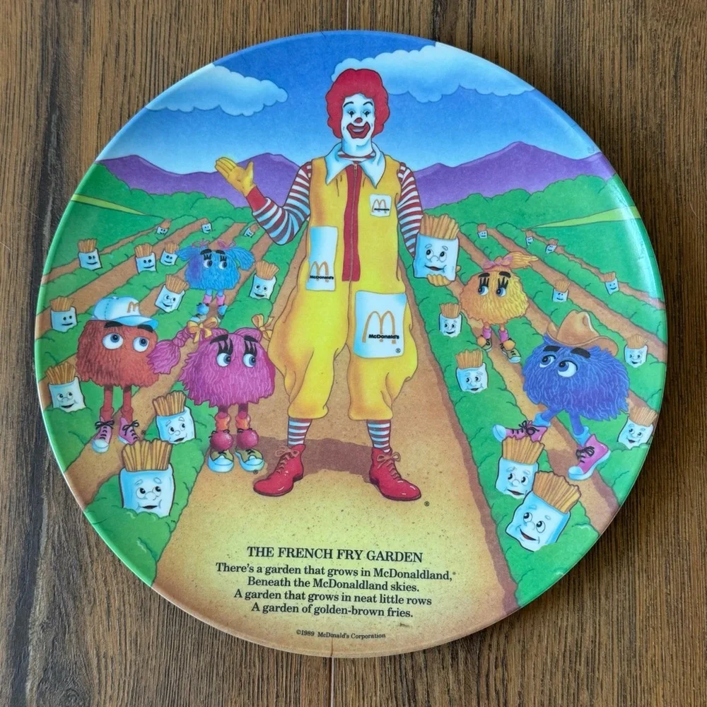 Vintage 1989 McDonald’s‎ Collector Plates - French Fry Garden & McNugget Band